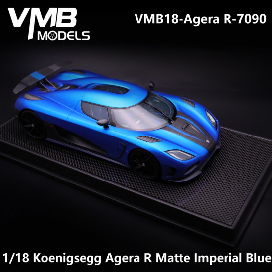  VMB 1/18 Koenigsegg Agera R Matte Imperial Blue
