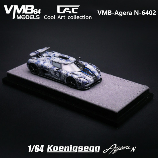 CoolArtCollectio Custom VMB 1/64 Agera N Blue and white porcelain coating