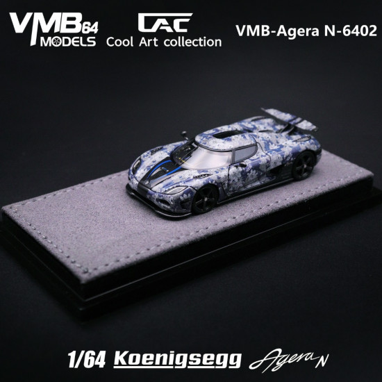 CoolArtCollectio Custom VMB 1/64 Agera N Blue and white porcelain coating