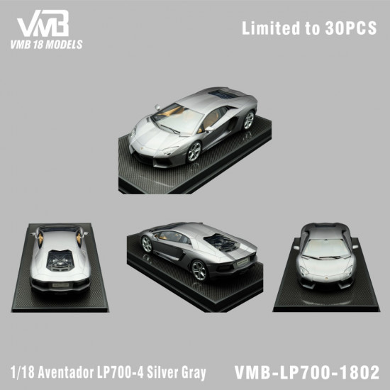 VMB 1/18 Lamborghini Aventador  LP700-4 Silver Gray