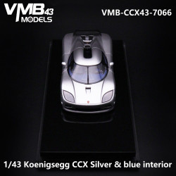 VMB 1/43 Koenigsegg CCX Silver & blue interior