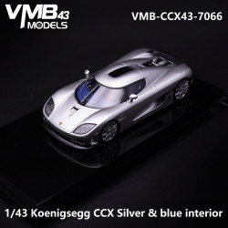 VMB 1/43 Koenigsegg CCX Silver & blue interior