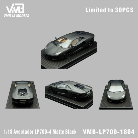 VMB 1/18Lamborghini Aventador  LP700-4 Matte Black