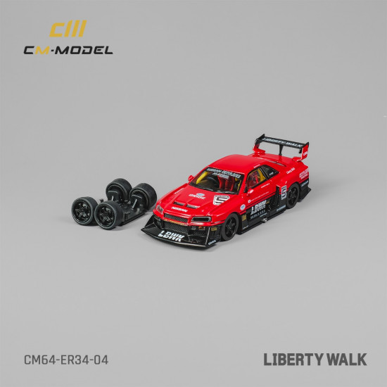 CM 1/64 Nissan LBWK ER34 NO.5 Carbon light CM 1/64 Nissan LBWK ER34 NO.5 Carbon light