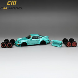 CM 1/64  Porsche  964 Widebody  Metallic  Tiffany  Blue