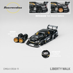 CM 1/64 Nissan LBWK ER34 NO.5 Chome Black 