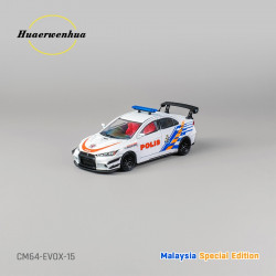 CM 1/64 Mitsubishi Lancer EvoX Malaysia special edition Malaysia PoLIS car