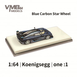 VMB 1/64 Koenigseg one 1 Blue Carbon star wheel