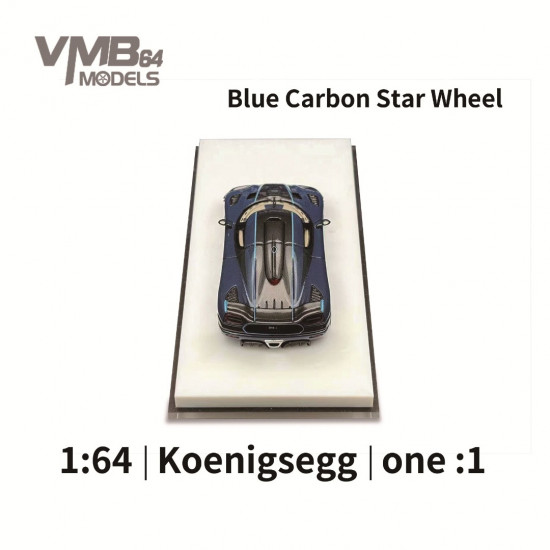 VMB 1/64 Koenigseg one 1 Blue Carbon star wheel