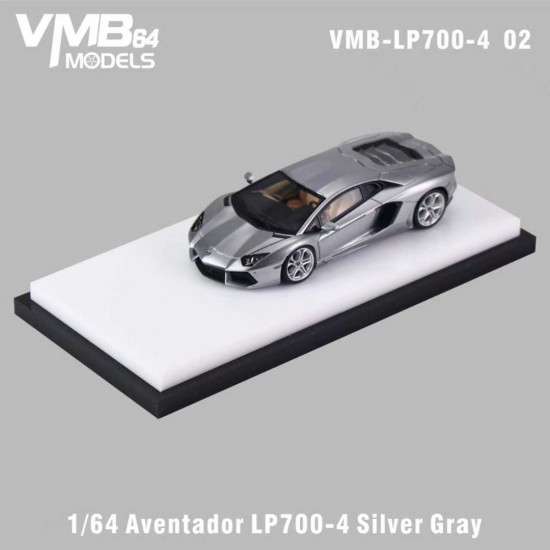 VMB 1/64 Aventador LP700-4 Silver Gray