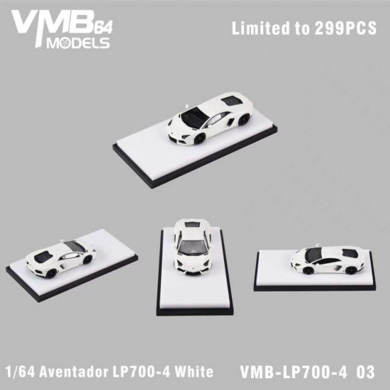 VMB 1/64 Aventador LP700-4 White