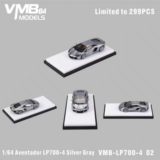 VMB 1/64 Aventador LP700-4 Silver Gray