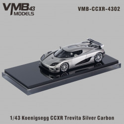 VMB 1/43 Koenigsegg CCXR Trevita Silver Carbon 