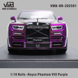 VMB 1/18 Rolls-Royce Phantom VIII Purple with Gold Coachline