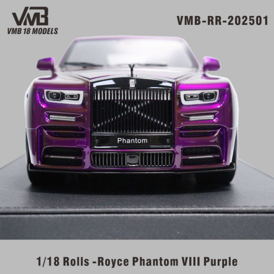 VMB 1/18 Rolls-Royce Phantom VIII Purple with Gold Coachline