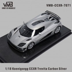 VMB 1/18 Koenigsegg CCXR Trevita Silver Carbon with Black Interior