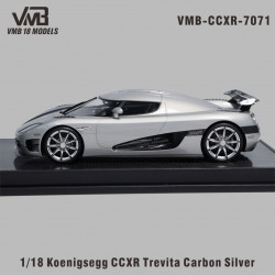 VMB 1/18 Koenigsegg CCXR Trevita Silver Carbon with Black Interior