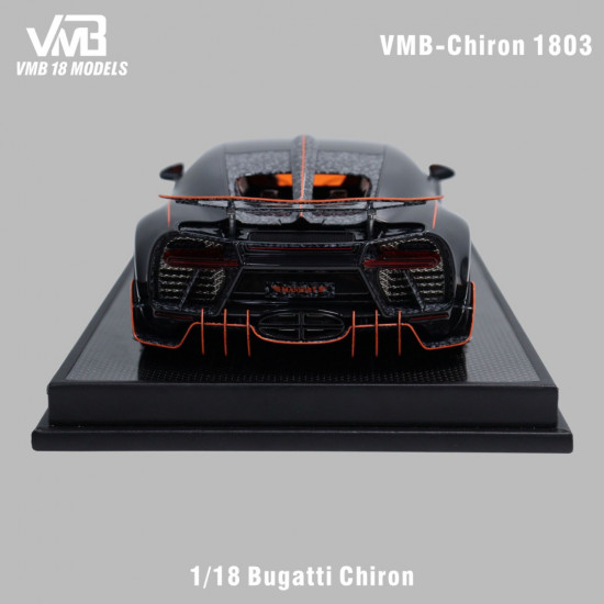 VMB 1/18 Bugatti Chiron Black Carbon