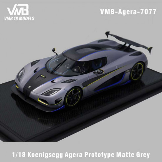 VMB 1/18 Koenigsegg Agera Prototype Matte Gray