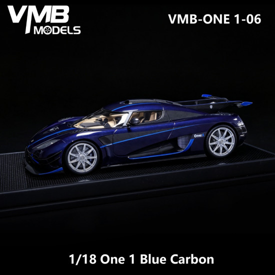 VMB 1/18 Koenigsegg One:1(Blue Carbon+Blue stripe）