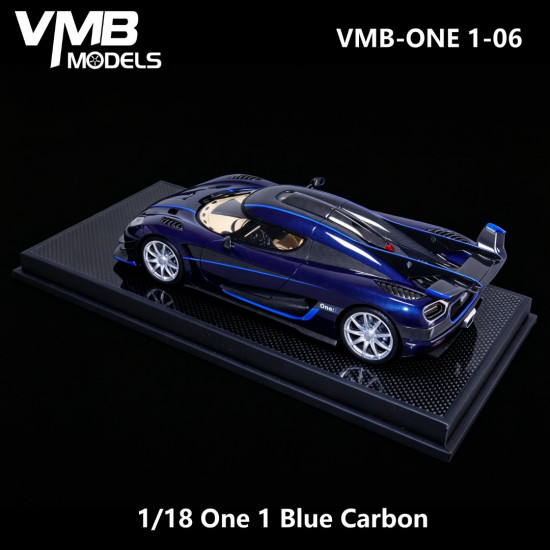 VMB 1/18 Koenigsegg One:1(Blue Carbon+Blue stripe）