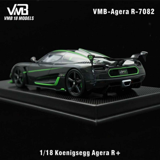 VMB 1/18 Koenigsegg Agera R+ Full Carbon Green Stripe