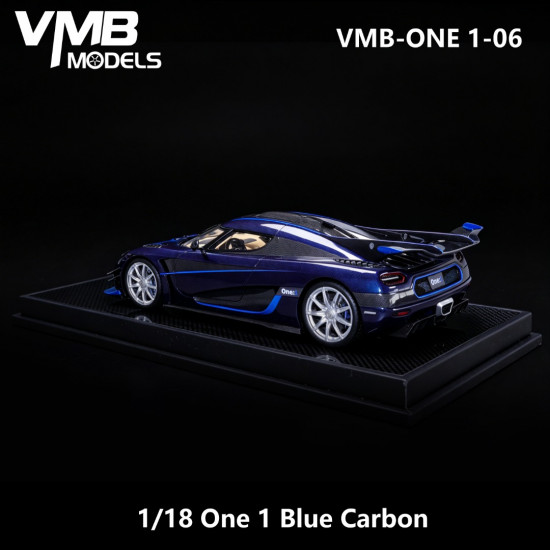 VMB 1/18 Koenigsegg One:1(Blue Carbon+Blue stripe）