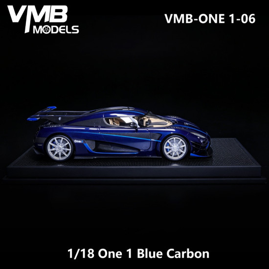 VMB 1/18 Koenigsegg One:1(Blue Carbon+Blue stripe）