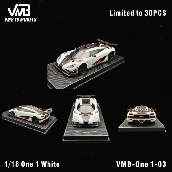 VMB 1/18 Koenigsegg One 1 White
