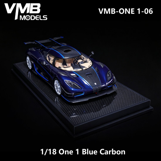 VMB 1/18 Koenigsegg One:1(Blue Carbon+Blue stripe）