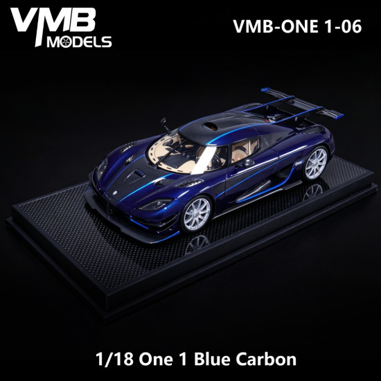 VMB 1/18 Koenigsegg One:1(Blue Carbon+Blue stripe）