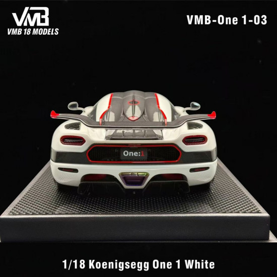 VMB 1/18 Koenigsegg One 1 White