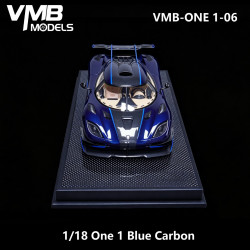 VMB 1/18 Koenigsegg One:1(Blue Carbon+Blue stripe）