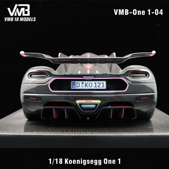 VMB × Miniature Planet — 1/18 Koenigsegg One:1 JC Carbon Pink