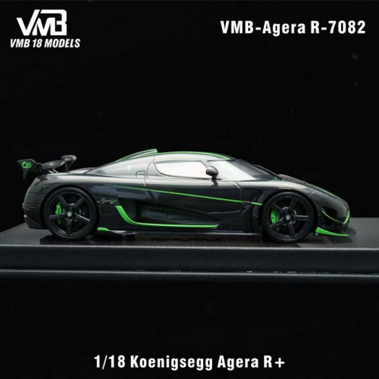 VMB 1/18 Koenigsegg Agera R+ Full Carbon Green Stripe