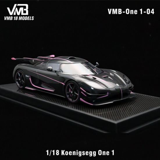 VMB × Miniature Planet — 1/18 Koenigsegg One:1 JC Carbon Pink