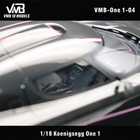 VMB × Miniature Planet — 1/18 Koenigsegg One:1 JC Carbon Pink