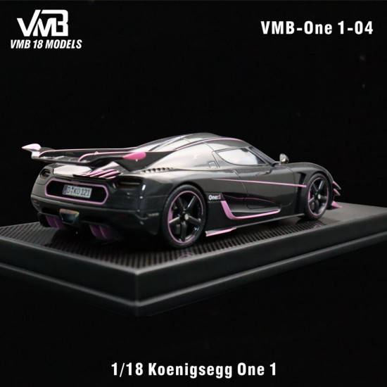 VMB × Miniature Planet — 1/18 Koenigsegg One:1 JC Carbon Pink